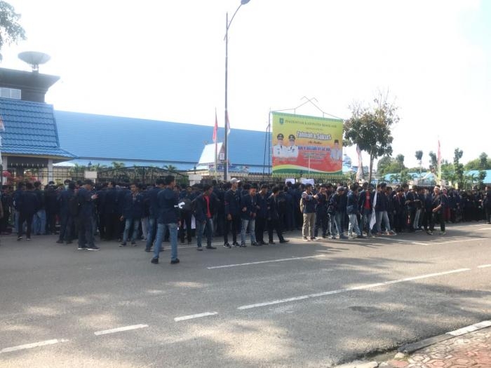 Mahasiswa Yang Melakukan Aksi Mendapat Tanggapan Dari Pemerintah Kabupaten Bengkalis